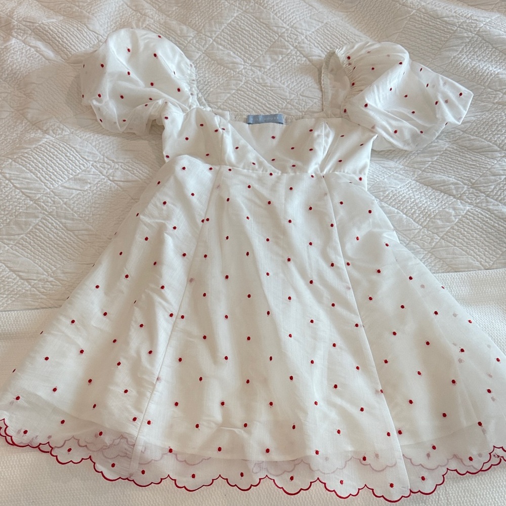 Hill House white with red dots Matilda  Dress